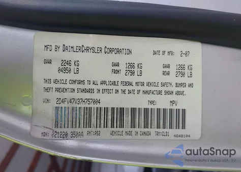 2007 Dodge Magnum from USA, damaged, VIN 2D4FV47V37H757004
